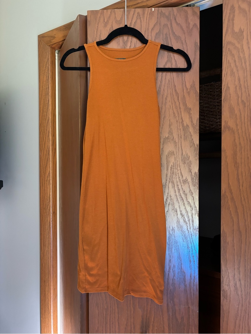 wild fable Rust Orange / Mustard Yellow Crewneck Dress